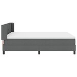 Lit à ressorts vidaXL avec matelas gris foncé 140x190 cm en tissu