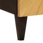vidaXL Cabinet de salle de bain avec porte Noir et or 38 x 33 x 58 cm