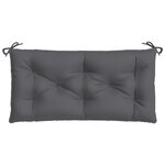 vidaXL Coussins de banc de jardin lot de 2 anthracite tissu Oxford