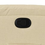 vidaXL Fauteuil inclinable Crème Tissu