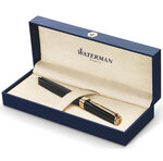 Waterman exception stylo plume fin  noir  plume fine 18k  encre bleue  coffret cadeau
