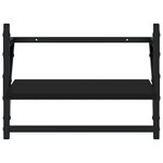 vidaXL Étagères murales avec barres 2 Pièces noir 40x25x30 cm