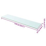 vidaXL Panneaux d'étagère 2 Pièces Verre Transparent 110 x 25 cm