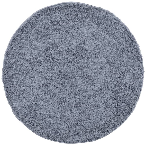 vidaXL Tapis shaggy PAMPLONA poils longs moderne bleu Ø 120 cm