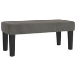 vidaXL Sommier à lattes de lit et matelas Gris foncé 90x190 cm Velours