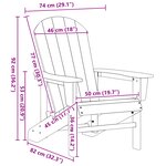 vidaXL Chaise Adirondack Gris Clair 74x82x91 cm HDPE