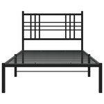 vidaXL Cadre de lit métal sans matelas avec tête de lit noir 107x203cm