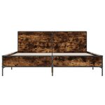 vidaXL Cadre de lit sans matelas chêne fumé 120x200 cm