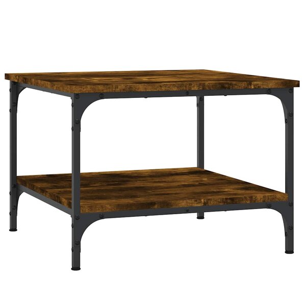vidaXL Table basse chêne fumé 55x55x40 cm bois d'ingénierie