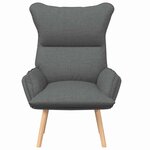 Fauteuil Relaxant vidaXL en Tissu Gris Foncé