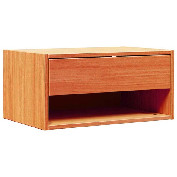 vidaXL Table de chevet Brun cire 50 x 32 5 x 24 cm Bois massif en pin