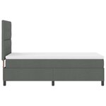 vidaXL Lit à ressorts avec matelas Gris foncé 80 x 200 cm tissu