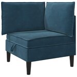 vidaXL Sofa avec rangement Bleu Velours