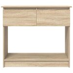 vidaXL Table console avec tiroirs chêne sonoma 85 5x38 5x74 5 cm