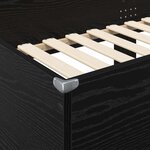 vidaXL Lit Superposé pour Enfants Chêne noir 75 x 190 cm