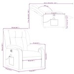 vidaXL Fauteuil de massage inclinable électrique Rouge bordeaux Tissu