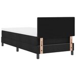 vidaXL Lit Box Spring avec Matelas & LED Noir 90x190 cm Tissu