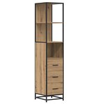 vidaXL Ensemble de mobilier de salle de bain 3 Pièces Chêne artisanal