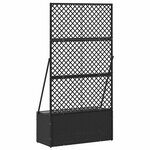 vidaXL Cache-pot de jardin Noir 70 x 30 x 135 cm Métal