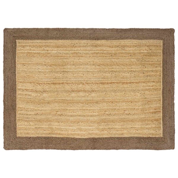 vidaXL Tapis de surface Gris 140 x 200 cm Jute
