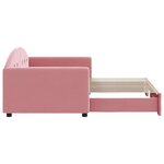vidaXL Lit de jour avec lit gigogne rose 90x200 cm velours
