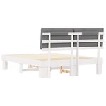 vidaXL Cadre de lit avec tête de lit rembourrée Gris clair