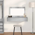 vidaXL Table de Toilette Gris 100 x 40 x 70 cm Bois d'ingénierie