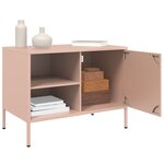 vidaXL Meuble TV rose 68x39x50 5 cm acier