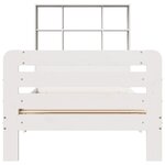 vidaXL Cadre de lit sans matelas blanc 90x200 cm bois de pin massif