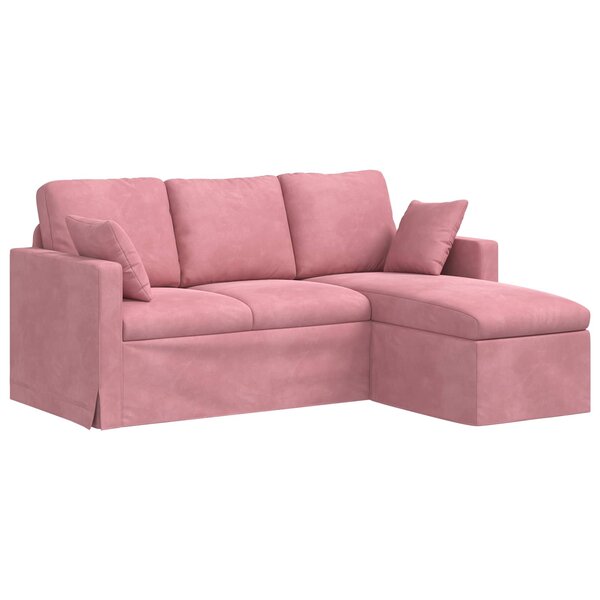 vidaXL Canapé Rose 198 x 134 x 80 cm Velours