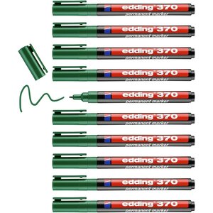 Marqueur Permanent 370 Pointe Fine Vert 1 mm x 10 EDDING