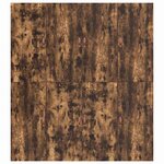 vidaXL Cadre de lit avec rangement Chêne fumé 200 x 200 cm