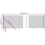 vidaXL Clôture en treillis métallique anthracite 1 8x25 m