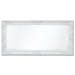 vidaXL Miroir mural style baroque 100x50 cm blanc