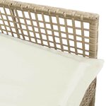 vidaXL Chaises de jardin 2 Pièces avec coussins en rotin poly beige
