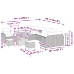 vidaXL Ensemble de canapé de jardin 13 Pièces Beige polyrotin