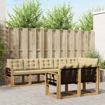 vidaXL Ensemble de canapés d'extérieur 8 pc Blanc et Beige