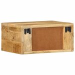 vidaXL Tables de chevet murales 2 Pièces bois de manguier massif brut