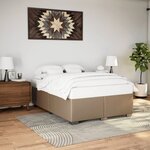 vidaXL Cadre de lit Cappuccino 160x200 cm Similicuir