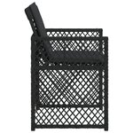vidaXL Chaises de jardin lot de 4 avec coussins noir résine tressée