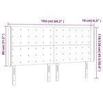 vidaXL Tête de lit à LED Noir 163x16x118/128 cm Similicuir