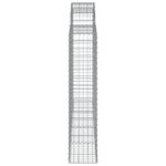 vidaXL Paniers à gabions arqués 4 Pièces 200x30x140/160 cm Fer galvanisé