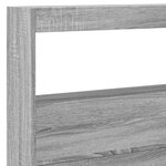 vidaXL Armoire tête de lit avec LED sonoma gris 220x17x102 cm