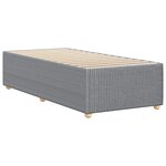 vidaXL Cadre de lit sans matelas gris clair 100x200 cm tissu