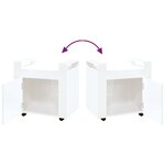 vidaXL Chariot de bureau Blanc brillant 60x45x60 cm Bois d'ingénierie