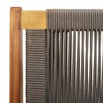 vidaXL Chaises de jardin 2 Pièces Grises 67x77x73 cm Bois massif d'acacia