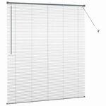 vidaXL Store de Fenêtre avec des rideaux Gris foncé Aluminium