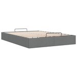 vidaXL Cadre de lit ottoman sans matelas gris foncé 140x200 cm tissu
