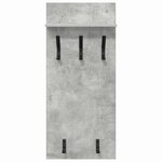 vidaXL Porte-manteau mural avec étagère Gris béton 90 x 40 x 10 cm