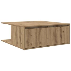 vidaXL Table basse chêne artisanal 80 x 80 x 31 cm Bois d'ingénierie